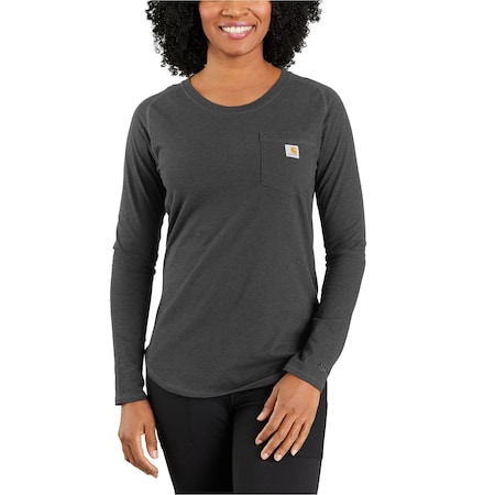 Carhartt Women's TK6656 W Force RlxdFit MW LS Pkt XS REG Long Sleeve Relaxed Black TK6656-W / 106659-N04XSREG